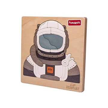 Funskool Ekoplay-Man On The Moon,Wooden,2 Layers 38 Pieces,Puzzle,for 4 Year Old Kids and Above,Toy