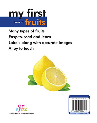 My First Book of Fruits for Children: Fruit Names with Realistic Images | Early Word Recognition | Fun Introduction to Healthy Eating | Learn and Name Fruits with Joy | Colourful Learning Journey for Little Minds