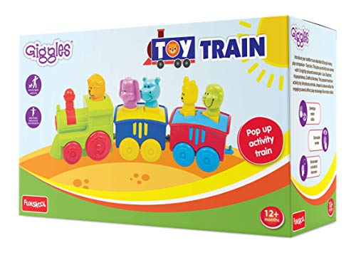 Giggles -, 2 in 1 Colourful Animal Pull along Toy Train, Walking, Shape sorting, Pretend Play Preschool Toys (12 Months & Above Infant, Multicolour)