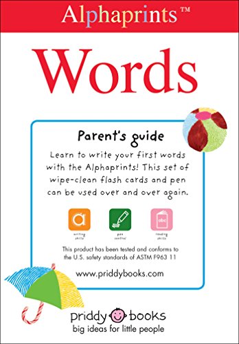 Alphaprints: Wipe Clean Flash Cards Words: A Clever Counting Book