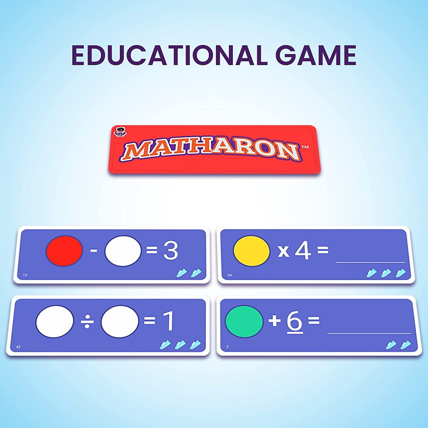Yuka Champs Matharon – Math Board Game for Kids 6-12 | Fun Learning of Addition, Subtraction, Multiplication, Division | Educational Gift for Boys & Girls | Improve Mental Math Speed
