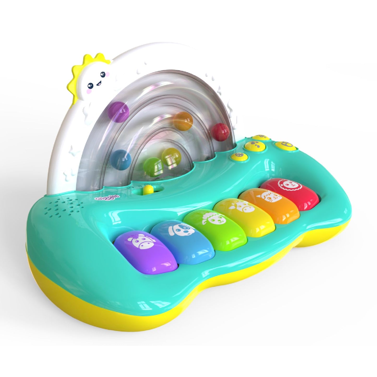 Giggles Funskool Jumpin Melody Keyboard, Musical Toy for Kids with 6 Colorful Keys, Encourages Learning & Development, Fun Activity for Babies, Gift Set for Kid, Age 18+ Months