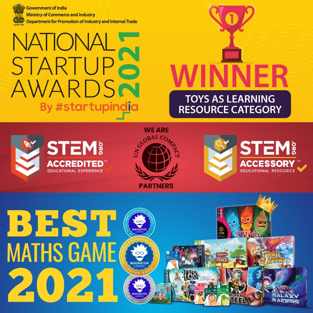 LUMA WORLD ADD LIFE TO LEARNING Stem Educational Board Game Crafty Puggles For Kids 8+ Y To Learn Fractions, Decision Making&Strategy, Treasure Hunt Tile Placement Game, 30 Minutes And 2 To 4 Players