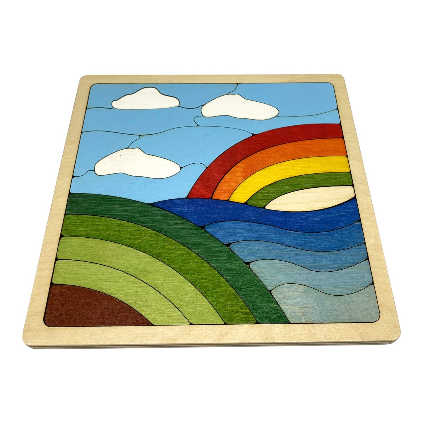 Ekoplay Wooden Rainbow Puzzle - 25 Pieces, Fun Learning Game, Educational Toys for Boys, Girls, Kids, Toddlers (Multicolor, 4+ Age Group)