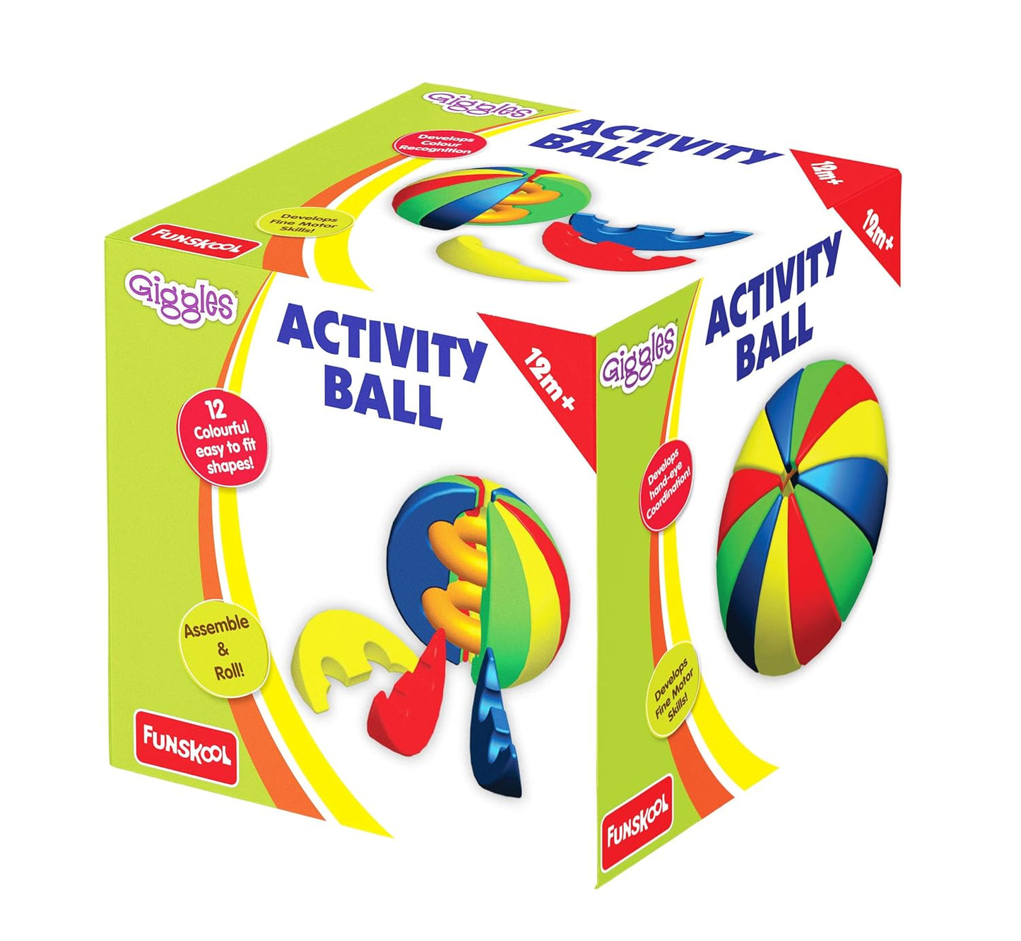 Giggles Funskool Pull Along Musical Snail, with Xylophone & Drum, Activity & Learning Toys for Babies, Toddlers, Encourage Walking, Improve Balance, Multicolour, Gift Set for Kids, Ages 12+ Months