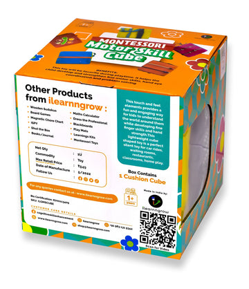 Montesorri Motor Skill Cube I Activity Cubes Made by Felt and Foam Magic Cube for Preschool and Early Baby Kids and Toddlers (Sz: 8x8x8) | Montessori Cube Toy