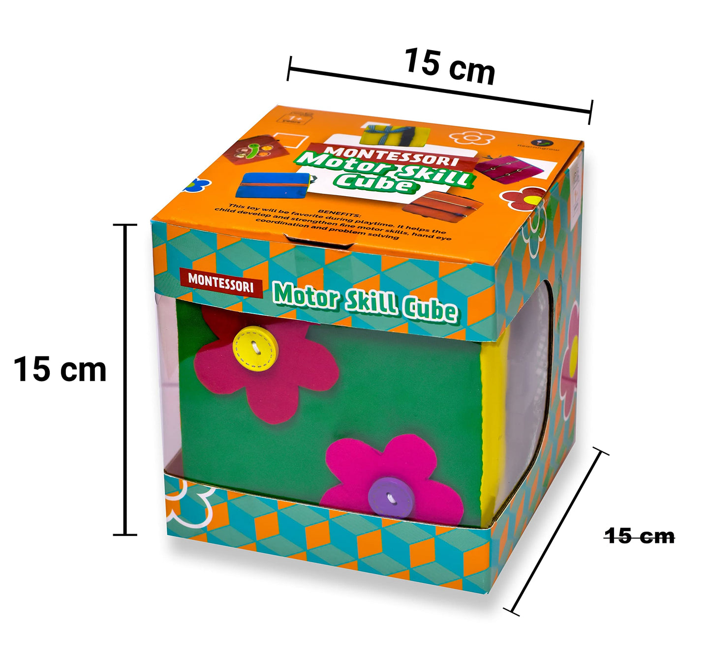 Montesorri Motor Skill Cube I Activity Cubes Made by Felt and Foam Magic Cube for Preschool and Early Baby Kids and Toddlers (Sz: 8x8x8) | Montessori Cube Toy