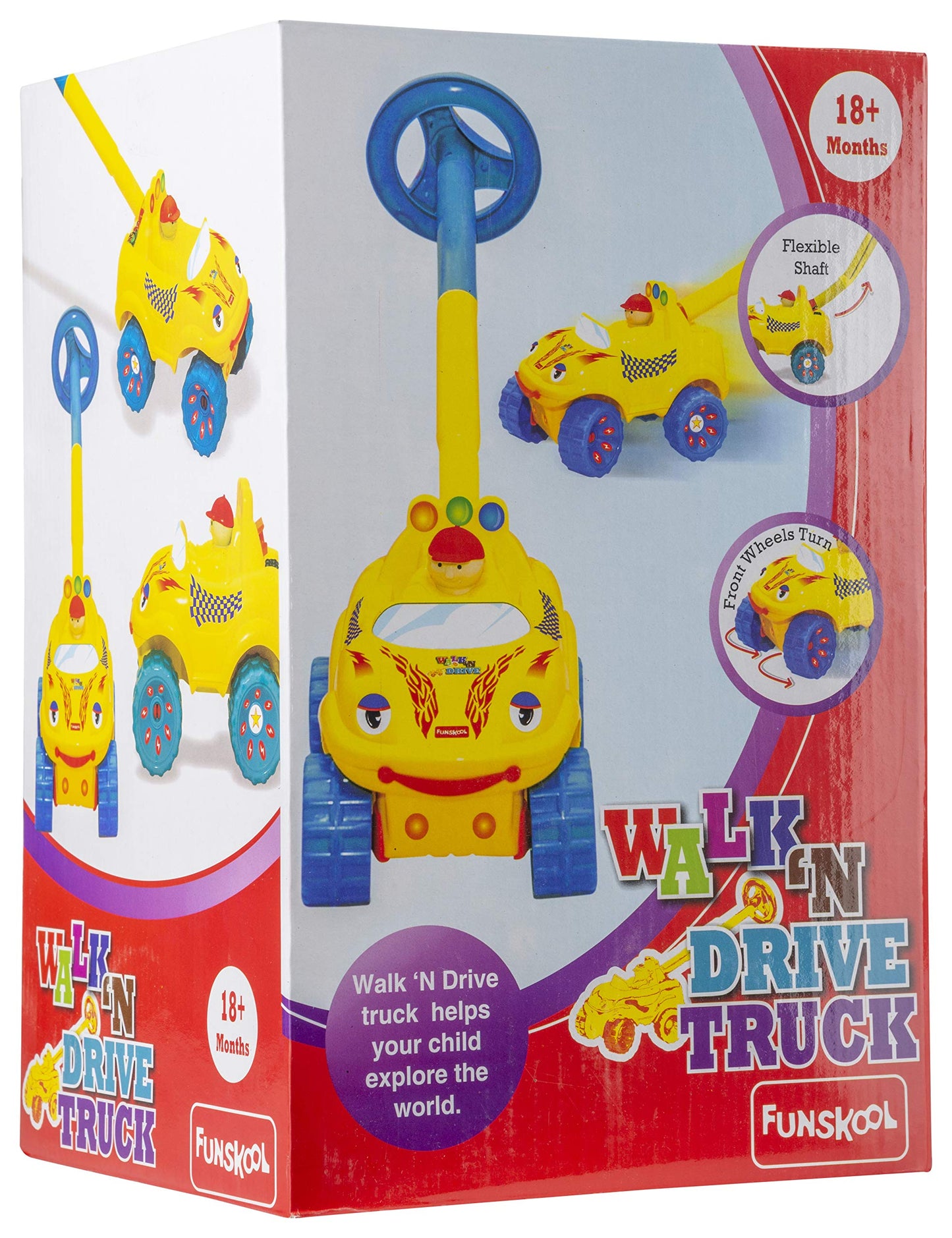 Giggles -, 2 in 1 Colourful Animal Pull along Toy Train, Walking, Shape sorting, Pretend Play Preschool Toys (12 Months & Above Infant, Multicolour)
