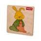 Funskool Ekoplay-Happy Rabbit,Wooden,1 Layer 4 Pieces Pieces,Puzzle,for 3 Year Old Kids and Above,Toy