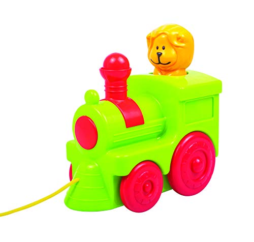 Giggles -, 2 in 1 Colourful Animal Pull along Toy Train, Walking, Shape sorting, Pretend Play Preschool Toys (12 Months & Above Infant, Multicolour)
