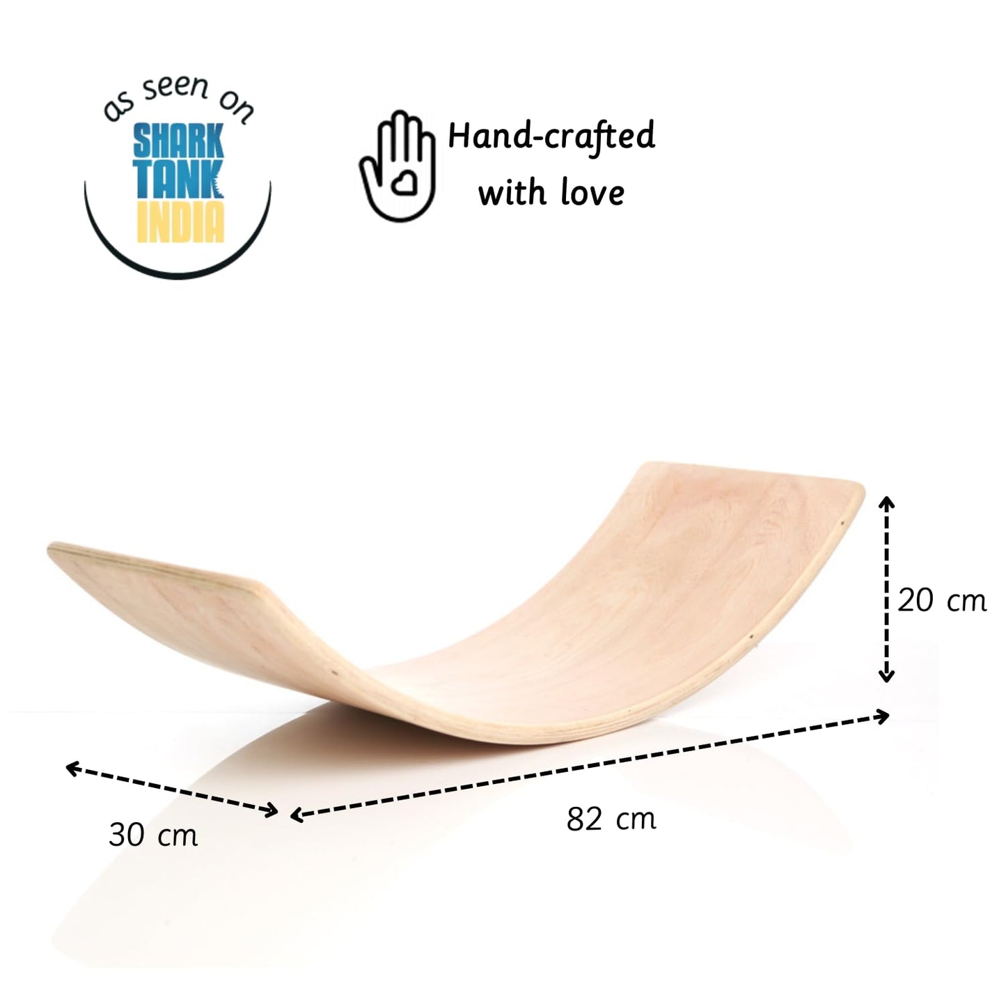 Ariro Wooden Balance Board for Toddlers & Kids | Montessori Wobble Board for Indoor Play | Builds Balance, Confidence & Creativity | Beech Wood | For Ages 9M to Adult | Eco-Friendly DIY Toy