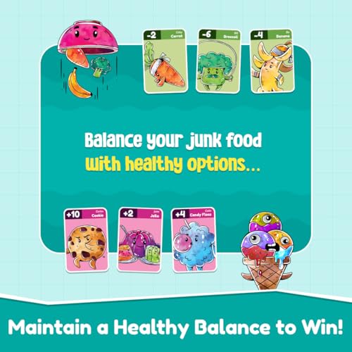Bloomingo Card Game - Gobble Till You Wobble: Fun Card Game for Kids & Adults; Perfect Card Game for Family Gatherings & Travel; Birthday Gift for Boys & Girls Ages 6, 7, 8, 9, 10, 11, 12 & More