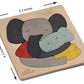 EKOPLAY’s Wooden Puzzles for Kids, 9 Piece Jigsaw Puzzle for Pre-School Kids, Learning Educational Toys Gifts for Boys Girls. Animal Puzzles Sets, Hugs Elephant. Age 3+ Years.