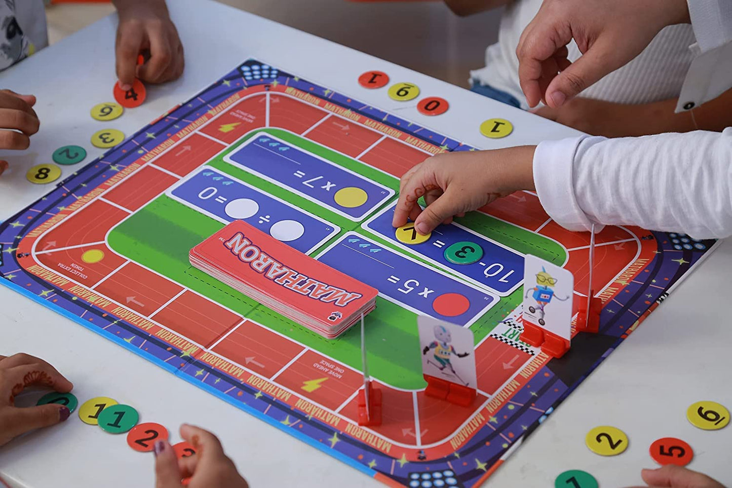 Yuka Champs Matharon – Math Board Game for Kids 6-12 | Fun Learning of Addition, Subtraction, Multiplication, Division | Educational Gift for Boys & Girls | Improve Mental Math Speed
