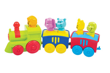 Giggles -, 2 in 1 Colourful Animal Pull along Toy Train, Walking, Shape sorting, Pretend Play Preschool Toys (12 Months & Above Infant, Multicolour)