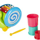 Giggles Funskool Pull Along Musical Snail, with Xylophone & Drum, Activity & Learning Toys for Babies, Toddlers, Encourage Walking, Improve Balance, Multicolour, Gift Set for Kids, Ages 12+ Months