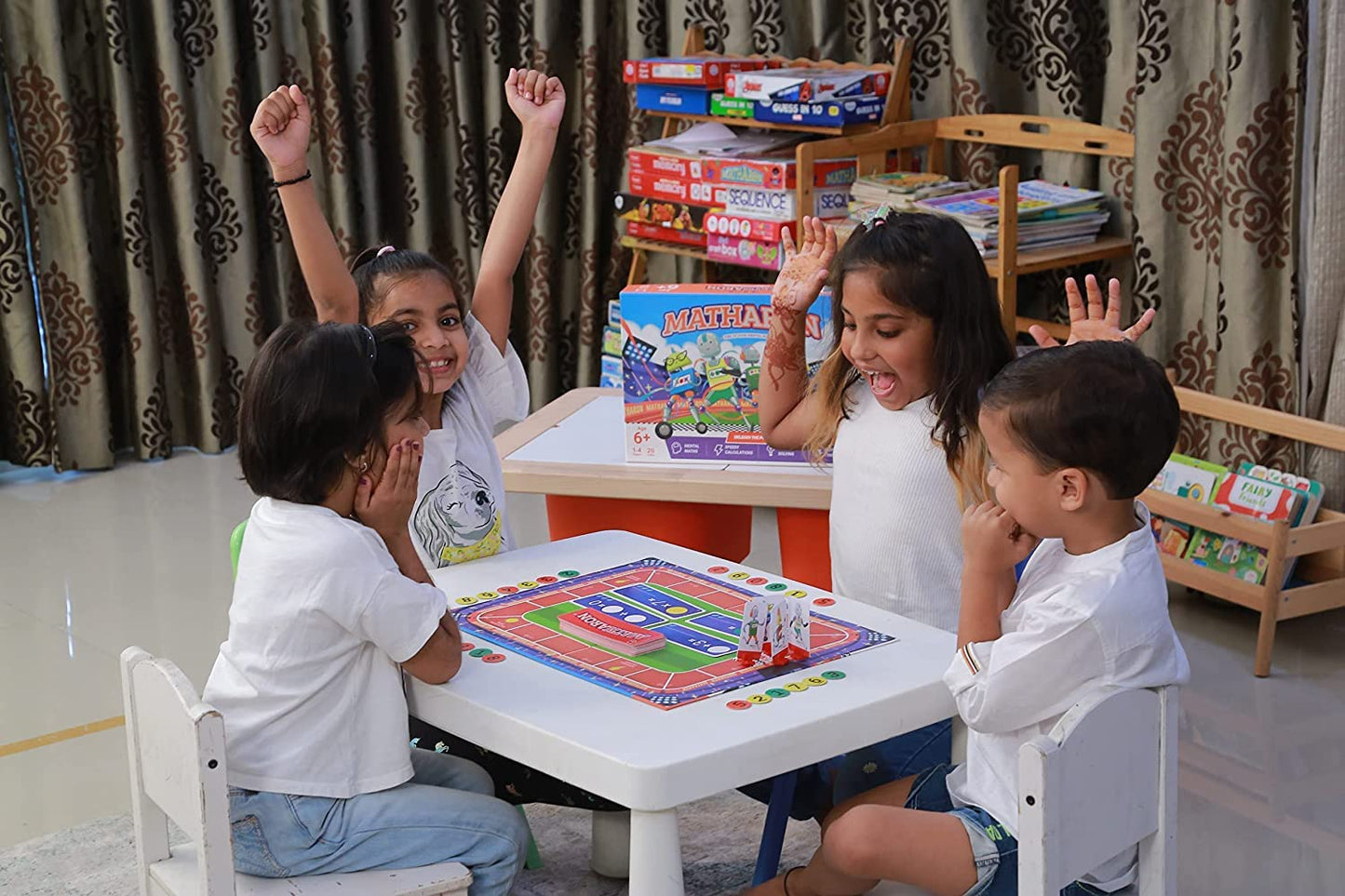 Yuka Champs Matharon – Math Board Game for Kids 6-12 | Fun Learning of Addition, Subtraction, Multiplication, Division | Educational Gift for Boys & Girls | Improve Mental Math Speed