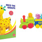 Giggles -, 2 in 1 Colourful Animal Pull along Toy Train, Walking, Shape sorting, Pretend Play Preschool Toys (12 Months & Above Infant, Multicolour)