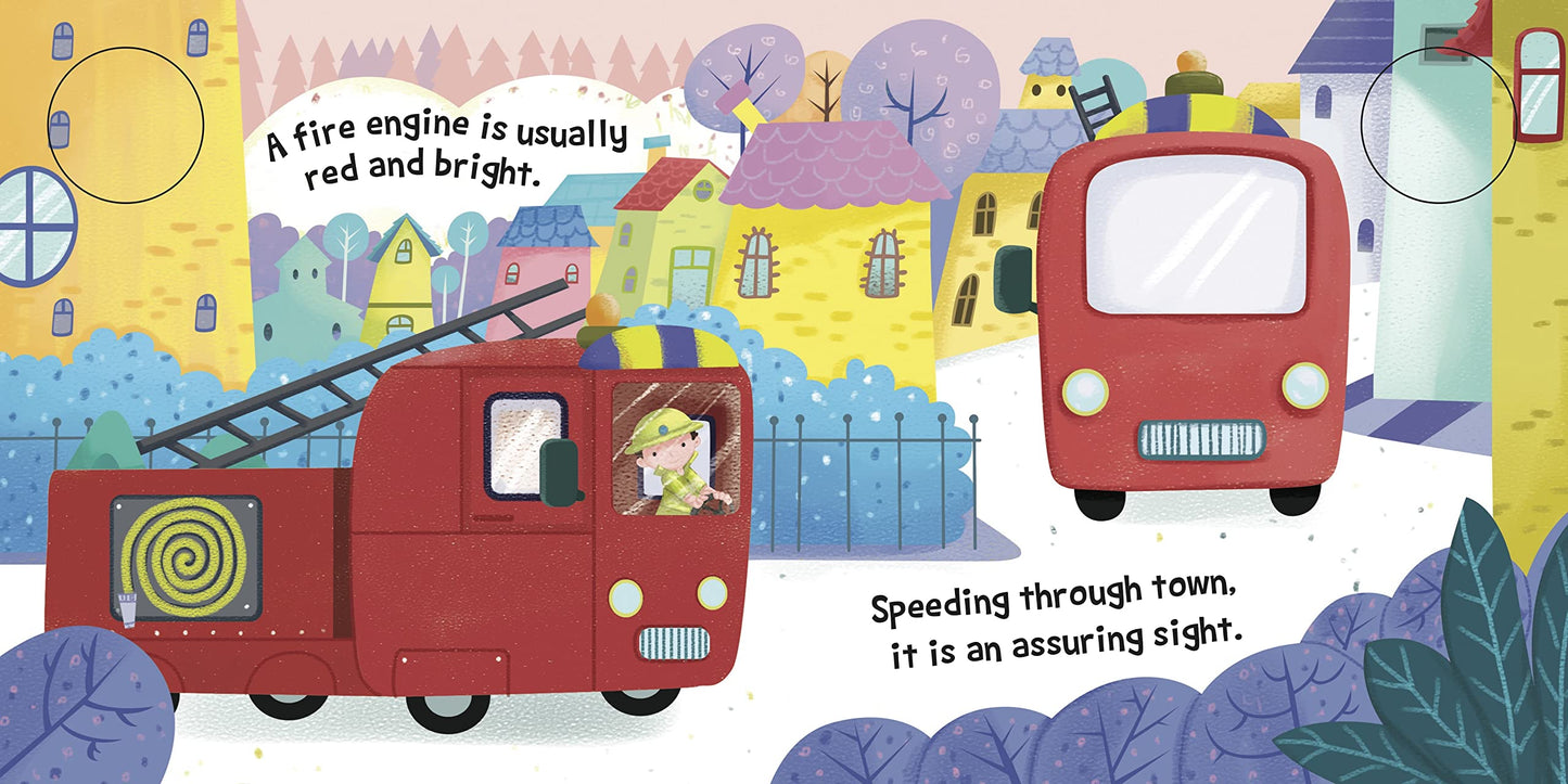 Fire Engine: Sound Board Book for Children: Rescue Missions & Siren Fun | Learn About Firefighters | First Emergency Vehicle Book | Interactive & Noisy Learning Delight - Touch, Feel, Learn