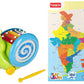 Giggles Funskool Pull Along Musical Snail, with Xylophone & Drum, Activity & Learning Toys for Babies, Toddlers, Encourage Walking, Improve Balance, Multicolour, Gift Set for Kids, Ages 12+ Months