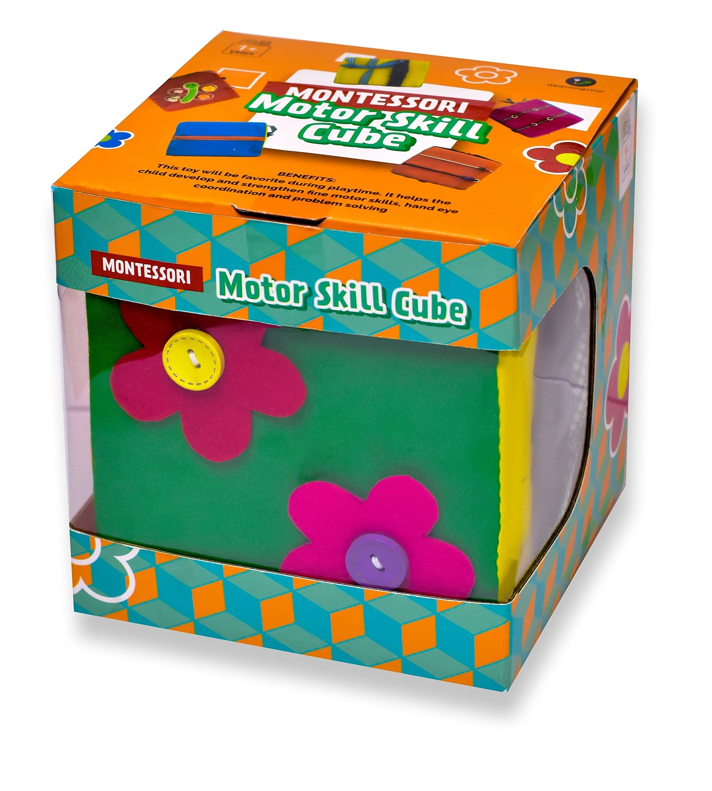 Montesorri Motor Skill Cube I Activity Cubes Made by Felt and Foam Magic Cube for Preschool and Early Baby Kids and Toddlers (Sz: 8x8x8) | Montessori Cube Toy