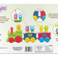 Giggles -, 2 in 1 Colourful Animal Pull along Toy Train, Walking, Shape sorting, Pretend Play Preschool Toys (12 Months & Above Infant, Multicolour)
