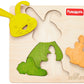 Funskool Ekoplay-Happy Rabbit,Wooden,1 Layer 4 Pieces Pieces,Puzzle,for 3 Year Old Kids and Above,Toy